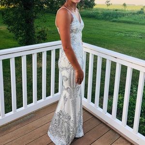 White prom dress
